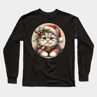 Grandma's House - Fluffy Christmas Kitty Long Sleeve T-Shirt